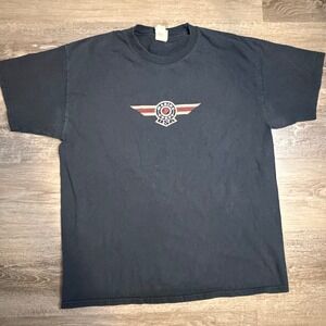 Vintage USMC Spring Break Iraq 2005 Graphic T-Shirt Mens Faded Black US Marine L